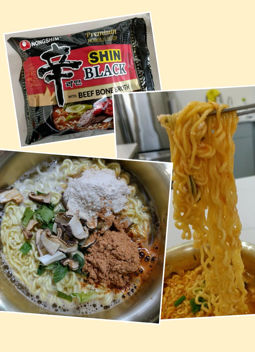 SparklingIt's tweet photo. New favorite #ramen. Thicker &amp; chewier noodles &amp; richer &amp; heartier soup, thanks to the bone broth. I was really surprised by the quality of this! It's my new favorite ramen, well worth the higher price point.

#라면 #농심 #beef #beefbonebroth #bonebroth #soup #noodles #noodlesoup https://t.co/VuOKhL0zm6