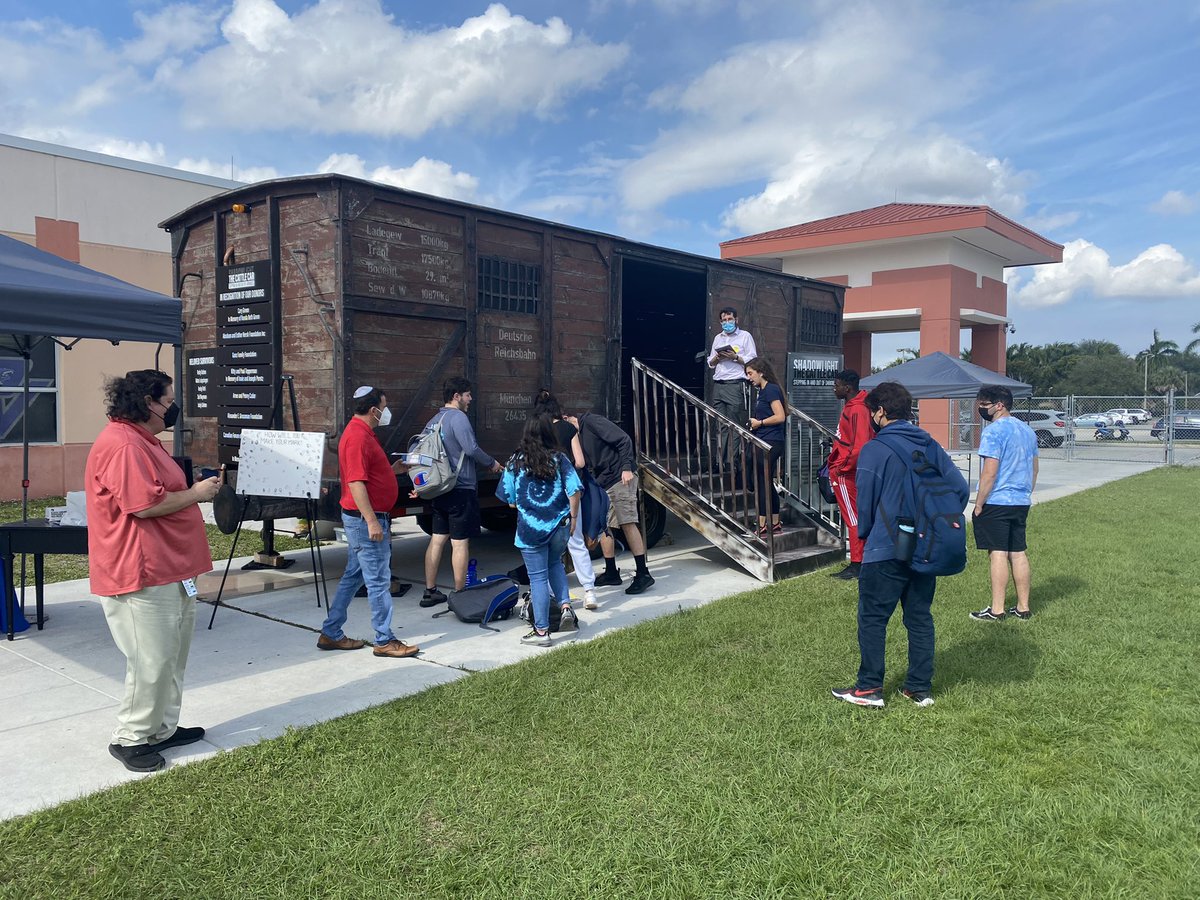 Holocaustpbc's tweet photo. So grateful to so many! Thank you for supporting Holocaust Education with The HATE ENDS NOW TOUR.The lessons learned from this exhibit will stay in the hearts and minds of the students @pvcobrashs @Billy_Clark67 @Vela_Ldrshp @NCSY @pbcsd @DianaFedderman @BrianKnowles777 @shoewee https://t.co/swgcgBhV6O