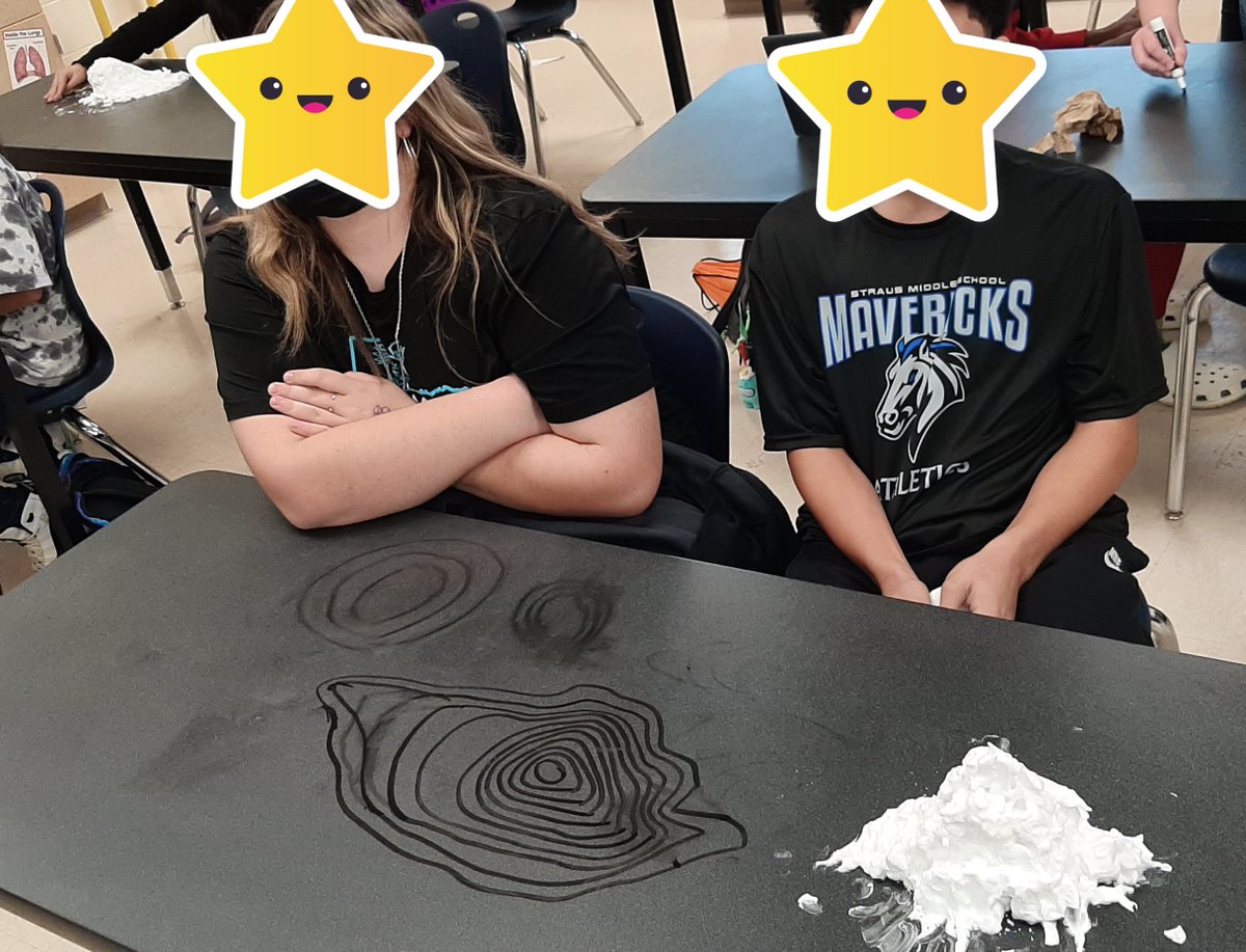 Sci_Ramirez's tweet photo. Added some much needed hands on learning! Shaving Cream Topographic Maps and 3-D Mountains ! They labeled steep, gentle slopes, contour lines, intervals, and valleys. Thanks for the fun idea I brought over from Folks science teachers @NISDStraus @NISDScience #nisdscience https://t.co/KarmNRB1u0