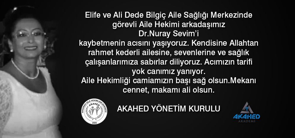 Aksaray'da değerli bir hekiminizi daha covid nedeniyle kaybettik sağlık şehidimize Allah'tan rahmet diliyoruz <a href="/drfahrettinkoca/">Dr. Fahrettin Koca</a> <a href="/aksarayvaliligi/">T.C. Aksaray Valiliği</a> <a href="/aksaraybld/">Aksaray Belediyesi</a> <a href="/saglikbakanligi/">T.C. Sağlık Bakanlığı</a> <a href="/halksagligigm/">Halk Sağlığı Genel Müdürlüğü</a>