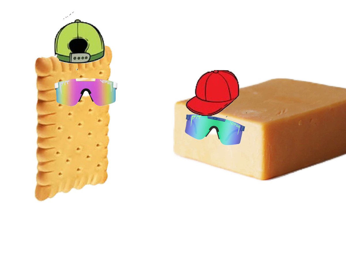 my new show concept: cheddar chad and bradley biscuit. 
they go on a bunch of adventures and always end up on top of each other. 
lots of sexual tension.