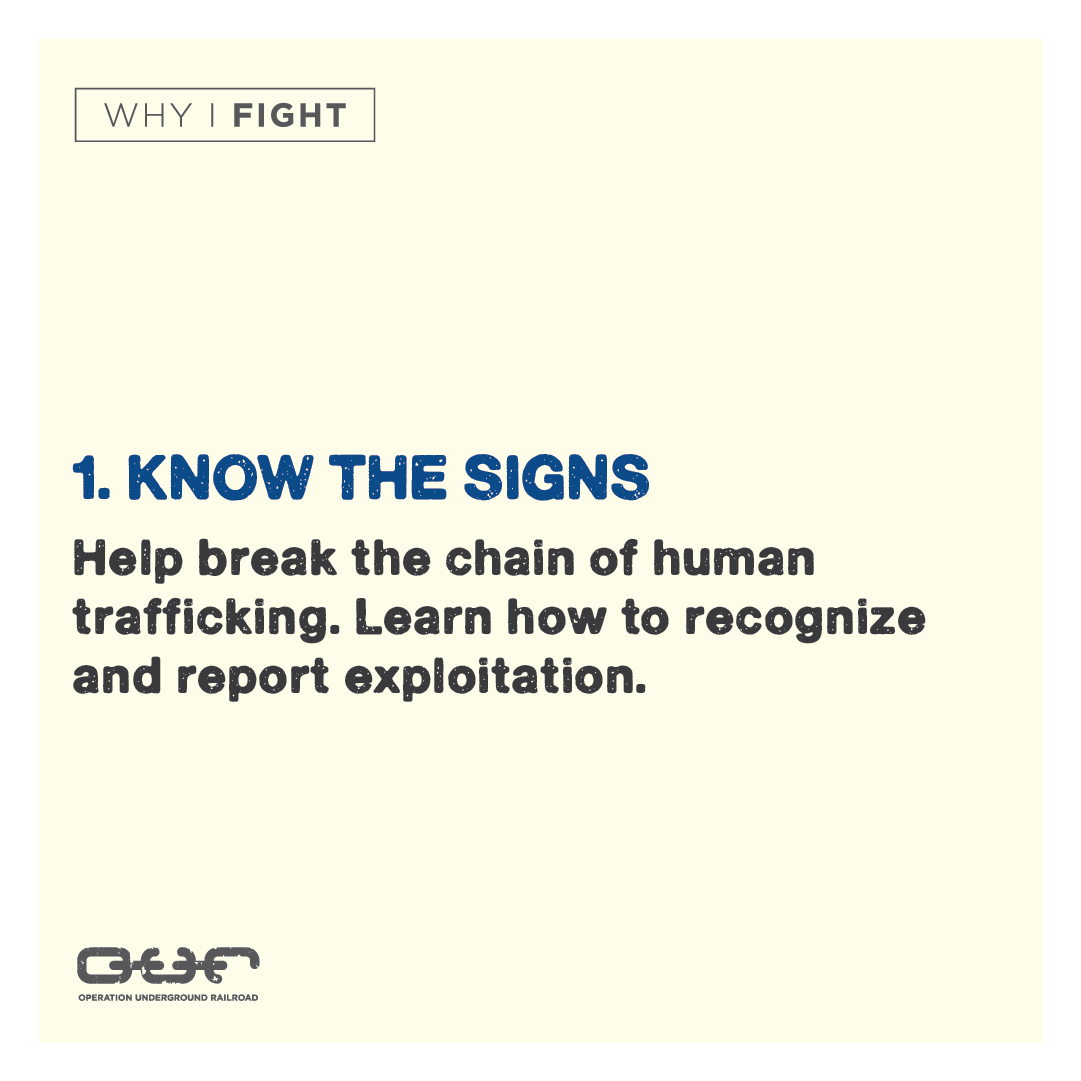 ourrescue's tweet photo. How do you become an informed advocate in the fight against human trafficking?

Step 1 of 4: Know the signs of trafficking and exploitation, and how to report it effectively. 

To become more informed, check out our online training course here: https://t.co/zStrZFDWdm #WhyIFight https://t.co/KfgcsshKbf