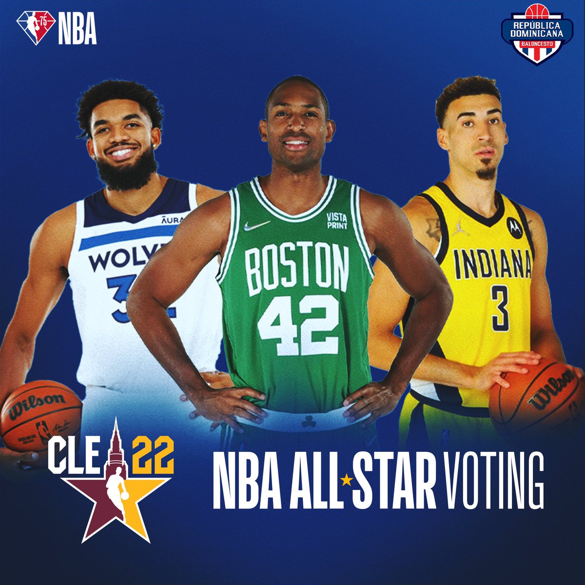 RDBSeleccion's tweet photo. Desde ya puedes votar por nuestros jugadores en la NBA para el ⭐
@nbaallstar
⭐ TODOS LOS DÍAS hasta que concluya ENE 22 a las 12:00 am.

Cómo votar:
• Tuiteando, RT o respondiendo #NBAAllStar con el @ del jugador 
•  https://t.co/uVxVNW4OYp
•  App de la NBA 

#VamosDom🇩🇴 https://t.co/EQ9B2LR5bh
