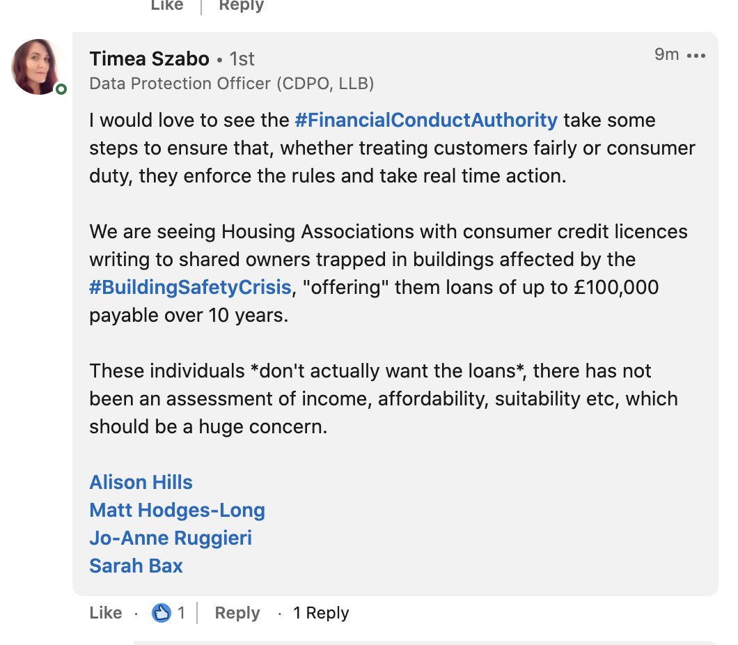 I hope and pray that Registered Social Landlords are not this idiotic. Offering loans to their customers who are victims of the #CladdingCrisis is no solution at all. I hope @KateNHF and @natfednews investigate this pronto.👇
