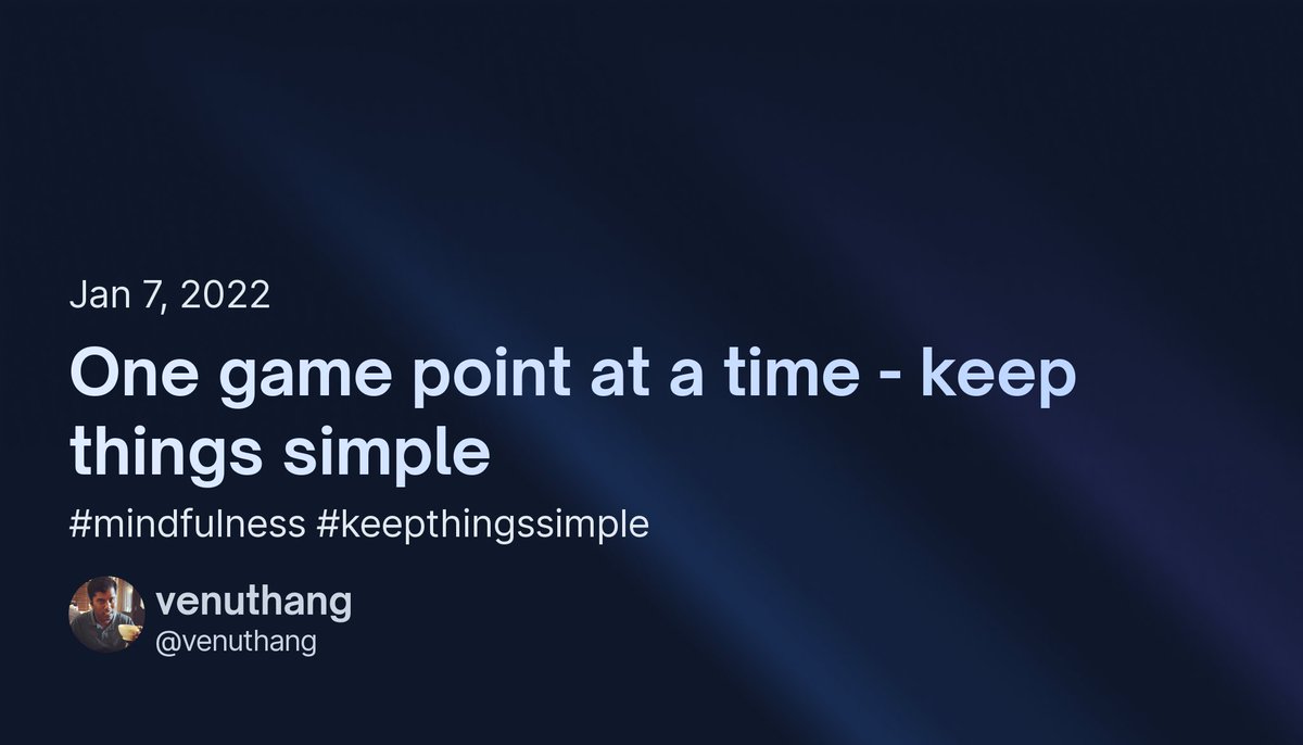 ShipperShare's tweet image. New shipment! One game point at a time - keep things simple by whenu14. 
"#mindfulness #keepthingssimple"
Original Tweet: 
#ship30for30
