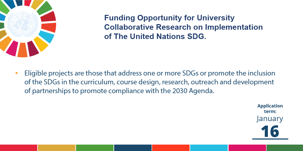 ouiiohe's tweet photo. The request for proposals for the Funding Opportunity for University Collaborative Research on Implementation of @UN #SustainableDevelopmentGoals remains open until January 16 👉 https://t.co/VezoR4leyw https://t.co/nZHjguLXQf
