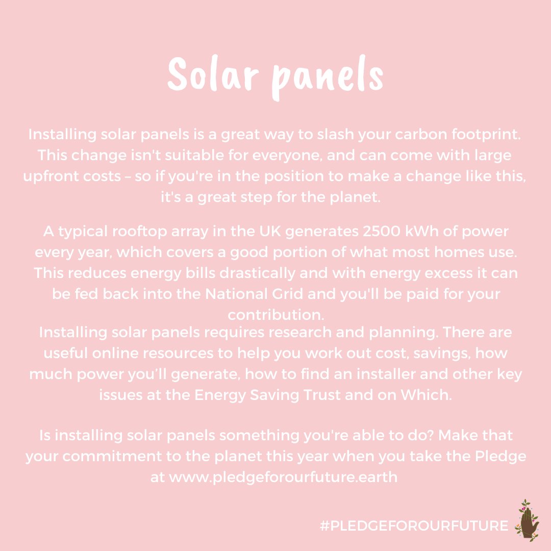 Check locally to see if there are any solar panel schemes near you - it's a great way to reduce your energy bills and help the planet🏠🌎

#GreenHacks #GreenHack #environment #nature #sustainability #sustainable #energysaving #climatechange #carbonfootprint #solar #solarpower