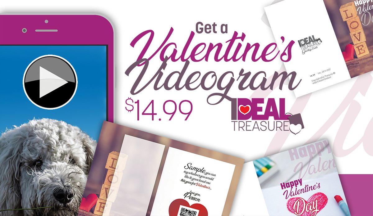 StoreInHumboldt's tweet image. For Valentine&apos;s this year, do something a Little different....
Get a Valentine&apos;s Videogram...
facebook.com/IdealTreasures…