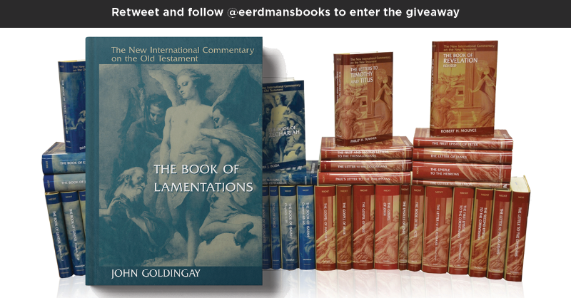 eerdmansbooks's tweet photo. Book #giveaway: "The Book of Lamentations" by John Goldingay. The newest volume in the New International Commentary on the Old Testament series (#NICOT).

RT &amp; follow to enter. Winner receives a #free copy.

Ends 1/19, 1pm ET. US, Canada, &amp; Europe only.