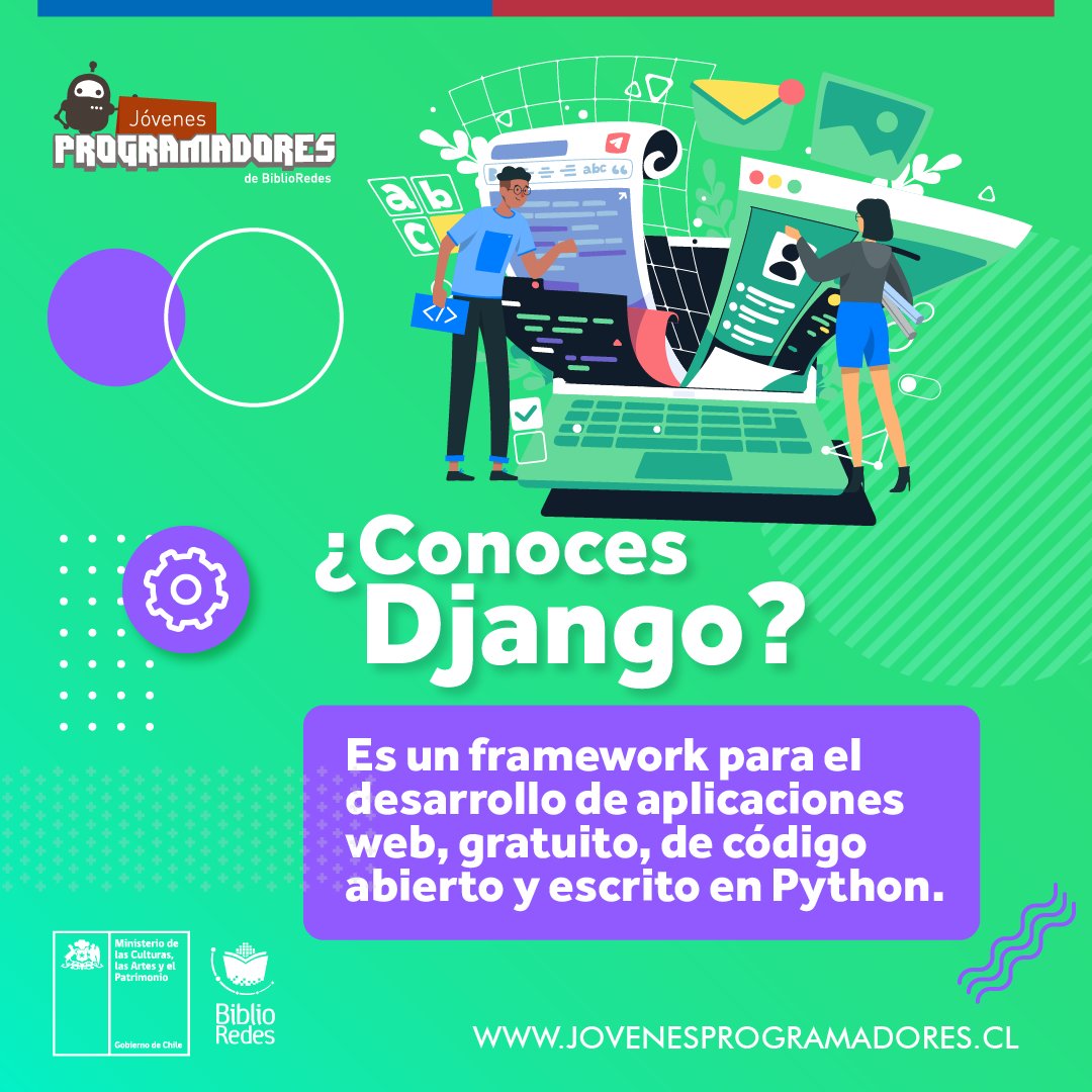 JProgramadores's tweet photo. Si ya has comenzado a programar con #Python, te invitamos a dar tus siguientes pasos con #Django.
Este framework gratuito y de código abierto, te permitirá desarrollar aplicaciones web de manera sencilla.
👉https://t.co/ASxoNqPNju
#SiempreCultura #ProgramoConJP https://t.co/71VOqjEkGq