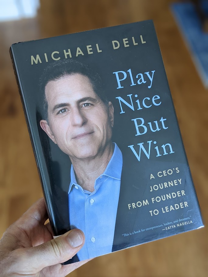 Great book by <a href="/MichaelDell/">Michael Dell 🇺🇸</a>. This is a true rollercoaster story that looks at his earliest days starting the company with $1000 to his biggest struggles taking the company private and fending off the doubters. Highly recommend.