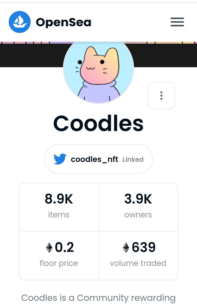 gintonic_eth's tweet photo. Shared this with you this morning.💎 Minted for 0.045ETH and floor is now 0.2 ETH. 📈 Congrats to all who grabbed a @coodles_nft 🔥 Show me your #Coodles⬇️ https://t.co/JjcsB6Vf9b