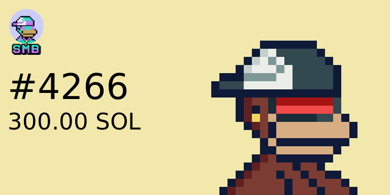 SMB_SalesBot's tweet photo. 🙉 SMB #4266 SOLD for 300.00 S◎L
💵 $41,808.00 USD

→ https://t.co/Y6YoEGRfiT

🐒 @solanambs

📝 https://t.co/SCEG0102oV https://t.co/OS6xIsfTL8