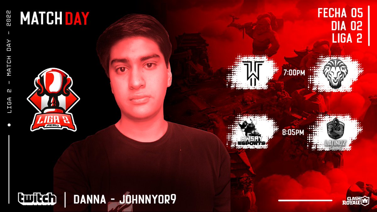 Liga_2PE's tweet image. #CR | #Grupos 

Hoy seguimos con la Fecha 5 - Dia 2 de la Fase de grupos de la @Liga_2PE 🏆

 7:00 PM🇵🇪
@TwEsportsCR
🆚
@Heroica_team

8:05 PM 🇵🇪
@AwsayE
🆚
@LatinozG

Transmisión:
🗣️ @DannaRA04
🗣️ @johnny_or9

Los esperamos...