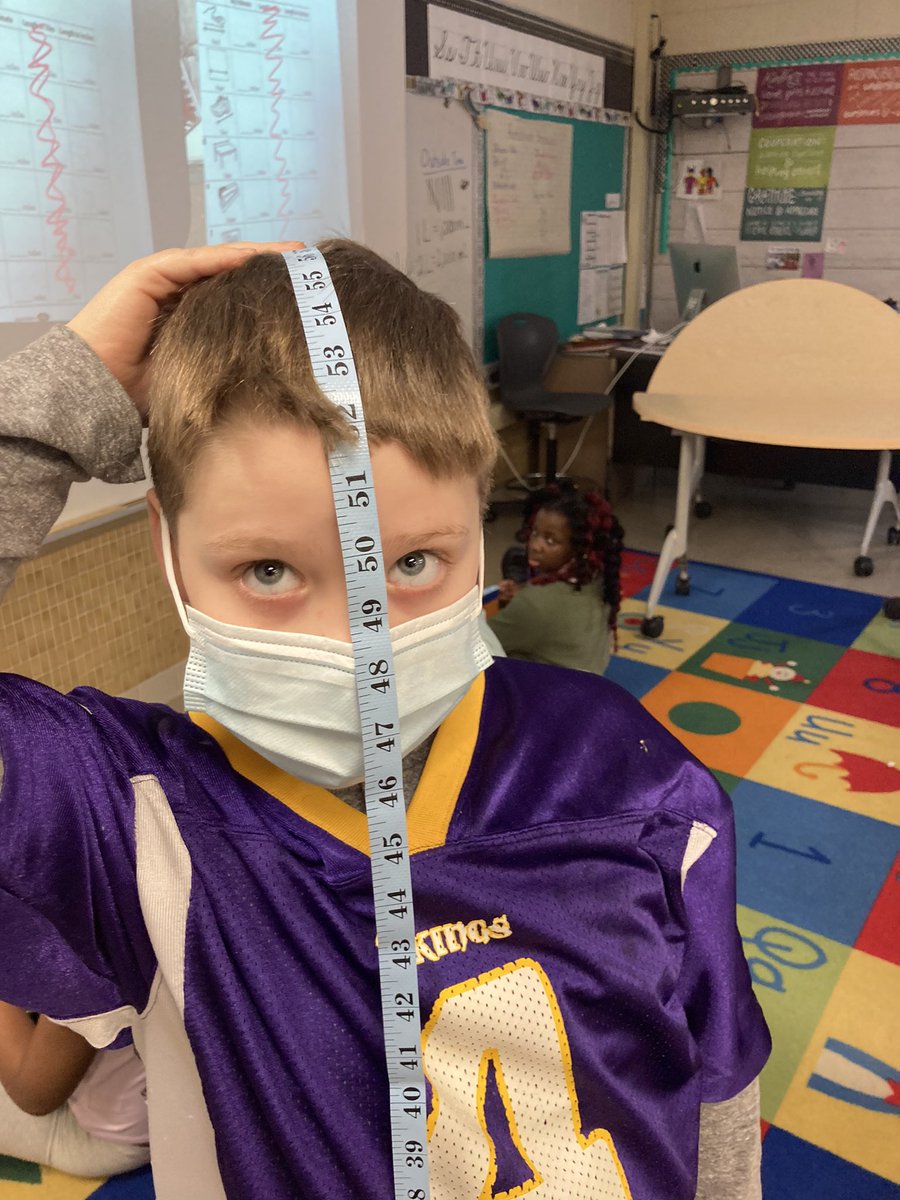 MrVanBockel's tweet photo. In Third grade we’re measuring objects (and sometimes people) in inches. https://t.co/ejAnUa05py