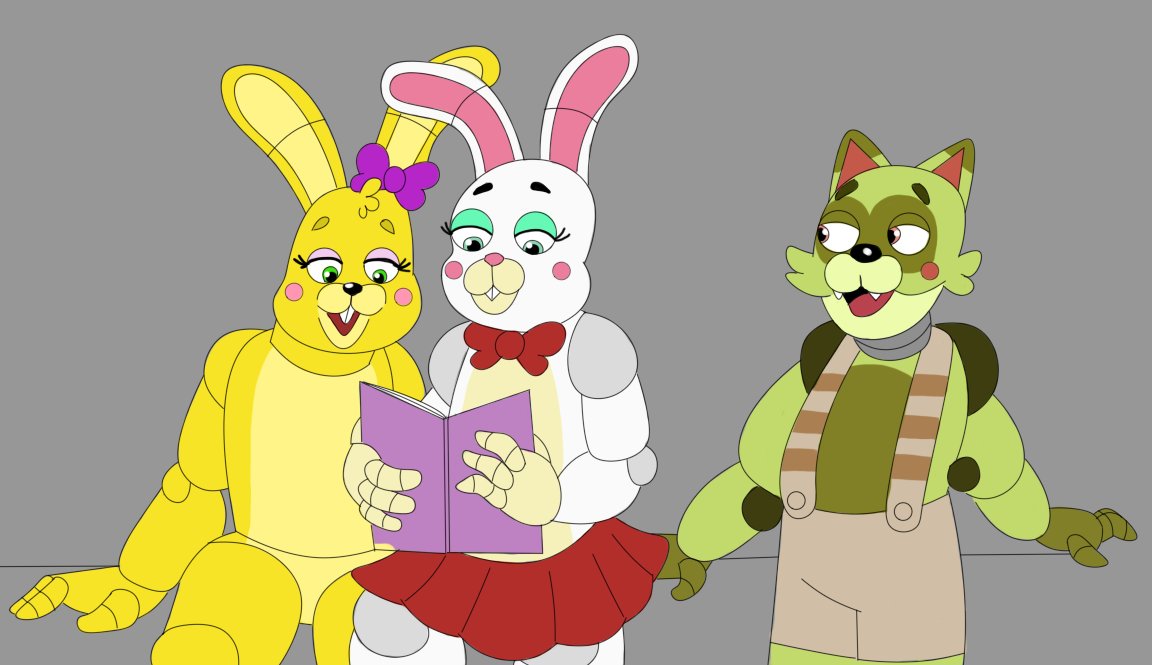 got 3 of my fnaf oc's got summer on the far left jenny in the middle and rascal on the right https://t.co/jJ9JotubxF