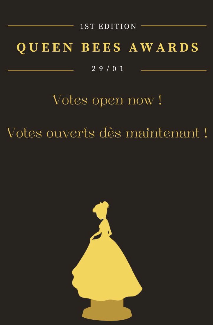 Nous lançons notre toute première édition des Queen Bees Awards afin d’élire les femmes ayant marqué l’année 2021 ! Vous avez jusqu’au 29 janvier pour voter, c’est gratuit et vous n’avez pas besoin de vous inscrire 🥰 pas de limitation de vote non plus ! soorvey.com/fr/quizz/Queen…