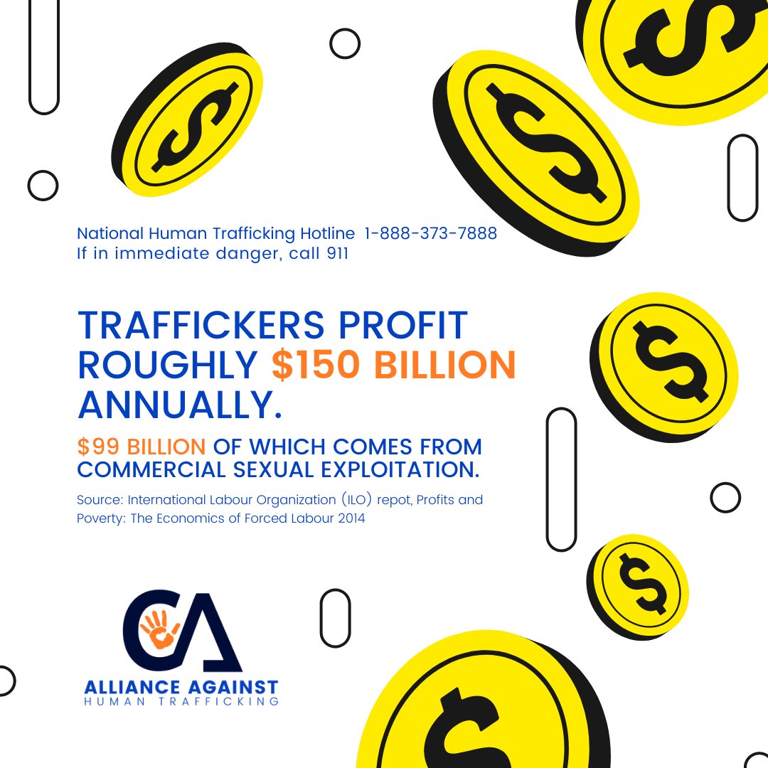 Human traffickers profit roughly $150 billion annually. Help us decrease the demand by spreading awareness. No one is for sale. #AtWhatCost