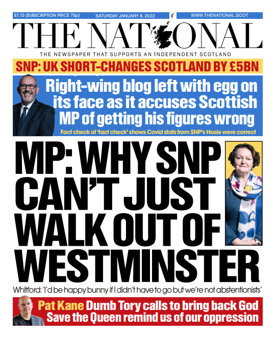 ScotNational's tweet photo. Tomorrow's front page ποΈ
SNP MP Philippa Whitford explains why her party can't just walk out of Westminster https://t.co/E0qHVtS663