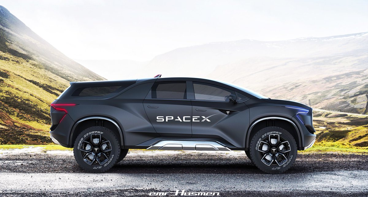 rustynfortworth's tweet photo. @TeslaSolar @elonmusk @elonmusk can you make us a Tesla truck with this type of body style in matte black and call it the Reaper line???? https://t.co/8MXDVM0JuD