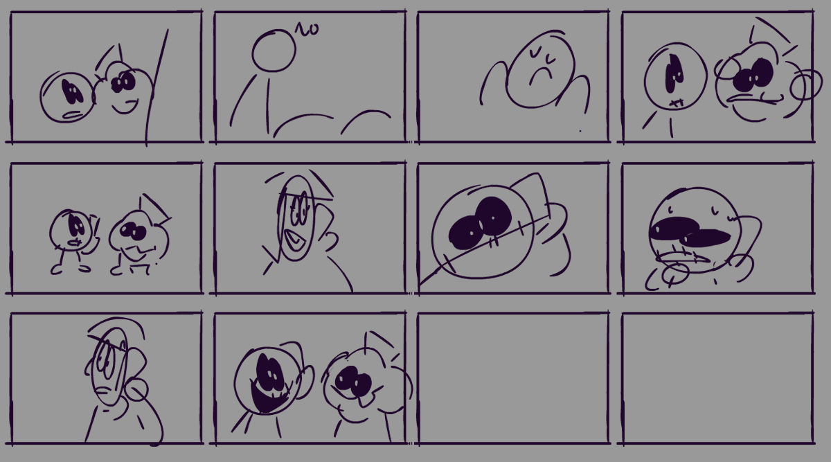 Deleted scenes/ideas; the kids asking for the doll and Lila calling skid, interaction between SnP with Radford, and the bullies scene, where they find the doll on the ground, and Roy challenging the kids. I changed the whole scenario to winter, just for the bullies. 