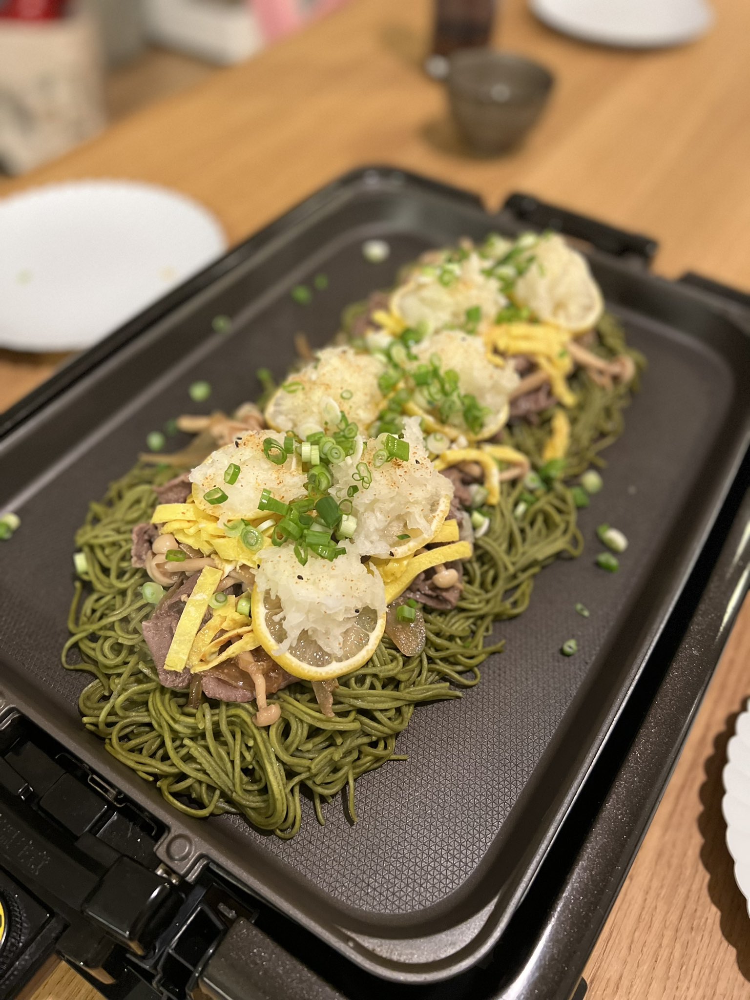 Spoon Tamago Today I Cooked Kawara Soba Roof Tile Soba A Local Specialty From Yamaguchi Prefecture Of Course I Don T Have Actual Roof Tiles So I Just Used A Spoon Tamago Today I Cooked Kawara Soba Roof Tile Soba A Local Specialty From Yamaguchi Prefecture Of Course I Don T Have Actual Roof Tiles So I Just Used A