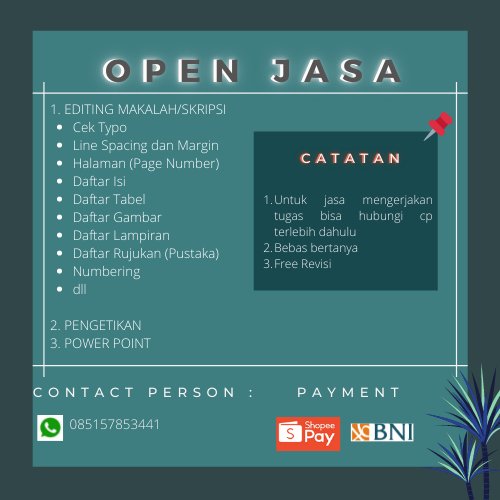 Jasa Edit Skripsi, pengetikan 🌷 tweet media