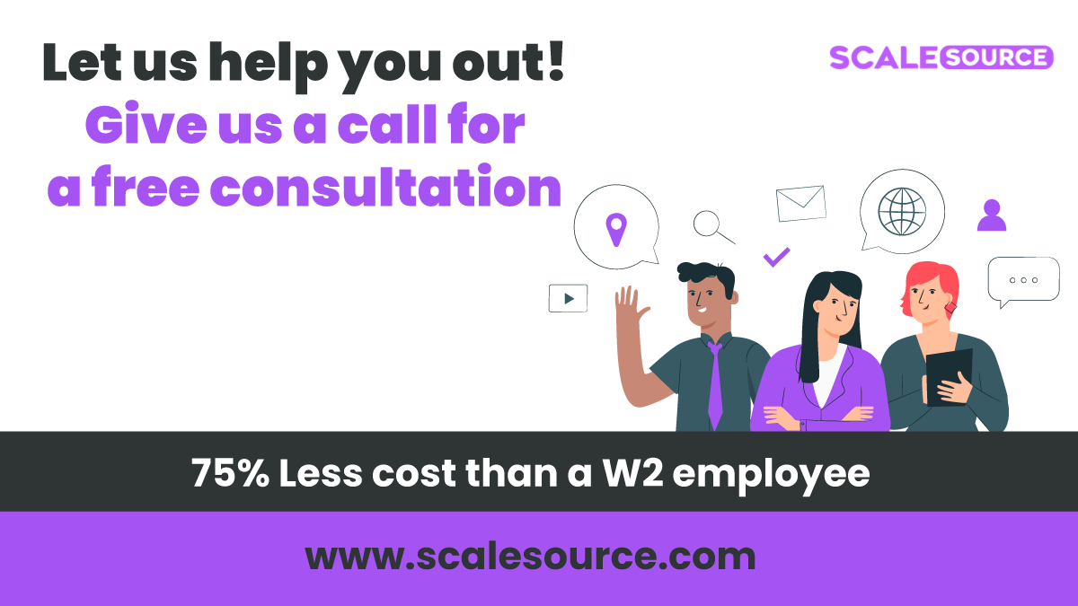 scalesource's tweet image. We have mastered the best practices of hiring top talent, so you don’t have to worry about the process. We are able to find for you the best-specialized staff members for your team, so you can get things done better and faster, without increasing your operational costs.