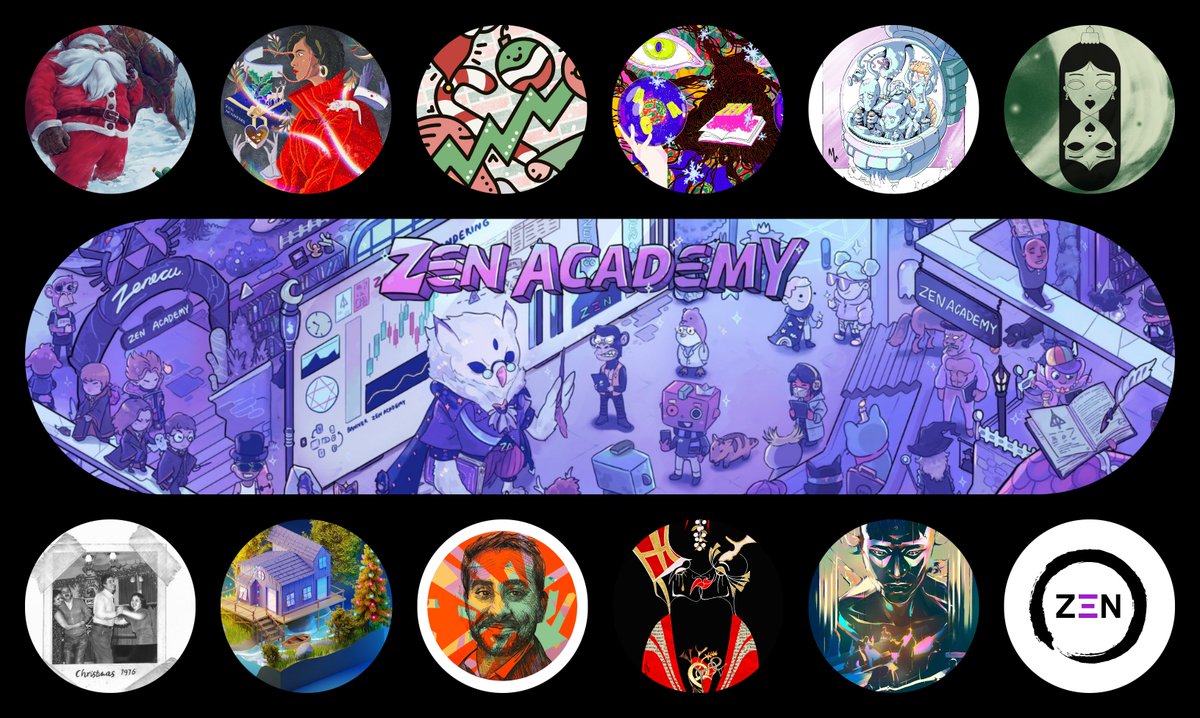 The 12 Days of #Zenmas are now over, and boy what a lot of fun it was. Thank you to all the artists: 

<a href="/realmintminded/">eugene chong</a>
<a href="/itmerachna/">rachna</a>
<a href="/MintyFreshNFT/">Minty Fresh</a>
<a href="/BB_Tats/">Tats</a> 
<a href="/ProdGenNFT/">ProductivityGenerator🔮</a>
<a href="/wonderblu_nft/">wonderblu.eth 🔮</a>
<a href="/Wabi_Sabi_NFT/">Sydney C</a> 
<a href="/PonderingDraw/">Pondering🔮</a> 
@samsbay
<a href="/artsyGamex/">ArtsyGamex</a> 
<a href="/jeehanne_art/">jeehanne.eth 🔮💫</a> 
<a href="/Yabbymaybe/">Yabby 🔮</a> 

💜🙏💜🙏💜🙏💜