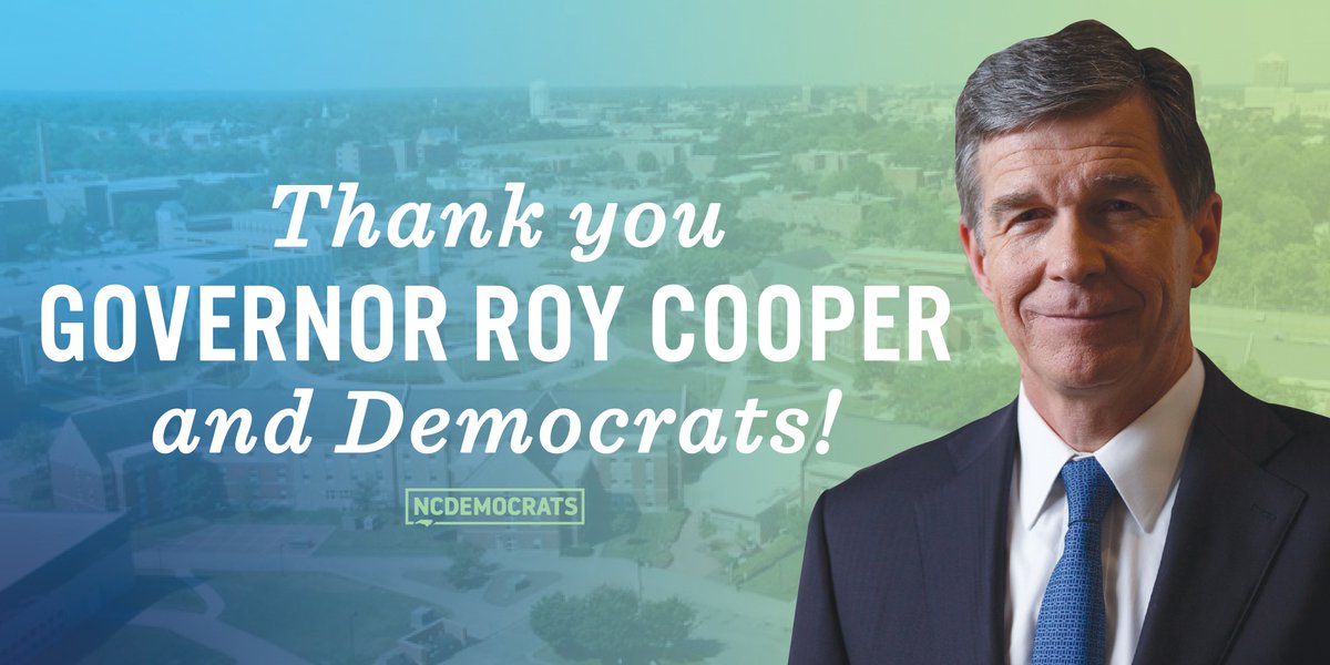 North Carolina Democrats are so thankful to have Governor Cooper leading our state. Today, at NC A&amp;T University, he signed an Executive Order that will move North Carolina toward a more equitable, clean energy economy. Read more: wfae.org/energy-environ…