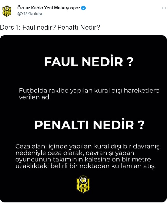 futbolarena's tweet photo. Yeni Malatyaspor'un paylaşımı. 👇 https://t.co/1wua9nOm8G