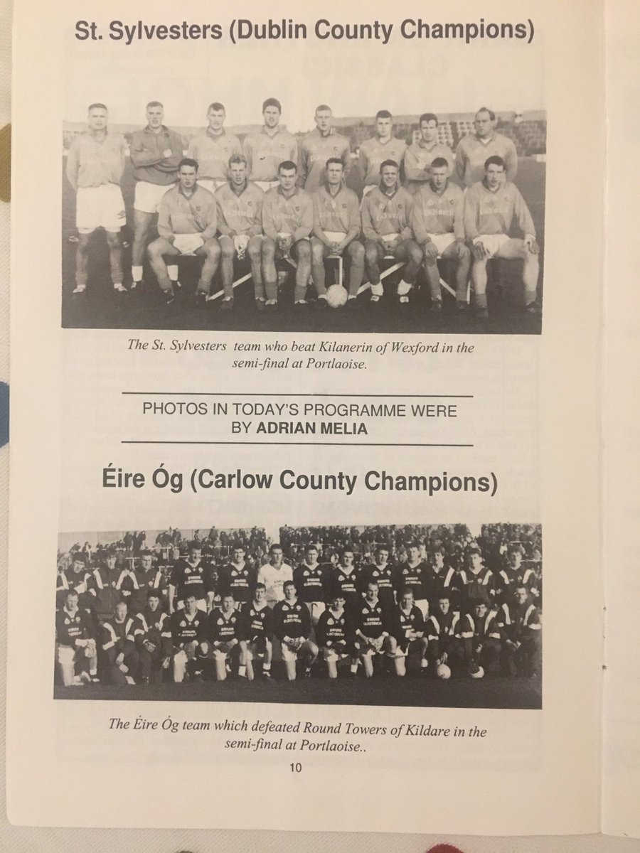 gaaprogrammeco1's tweet photo. Featured on the Facebook page @gaaleinster club football finals https://t.co/acplAx8nSK