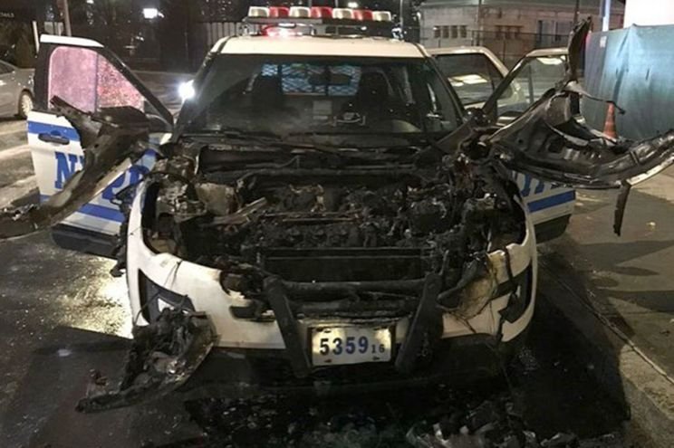 An NYPD patrol vehicle was set on fire by an anonymous Molotov attack on Thursday in the Bronx. Revolutionary resistance to pig violence will continue until all pigs are abolished from NYC!