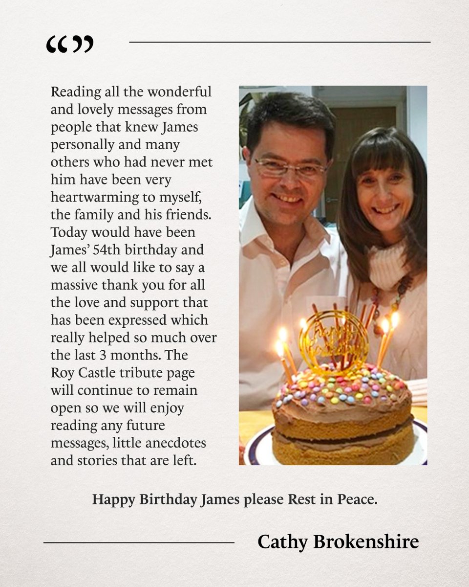 A touching message from Cathy Brokenshire on what would have been James' birthday If you'd like to donate visit: jamesbrokenshire.muchloved.com/Donate