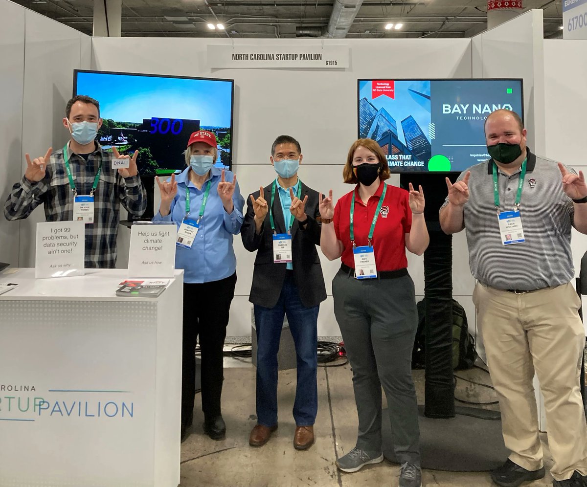 TradeShowLive's tweet photo. NC State is rocking the house at #CES2022. Great to meet so many entrepreneurs today! @ncstateORC #NCStartup Pavilion https://t.co/vmRwxiGn2Q