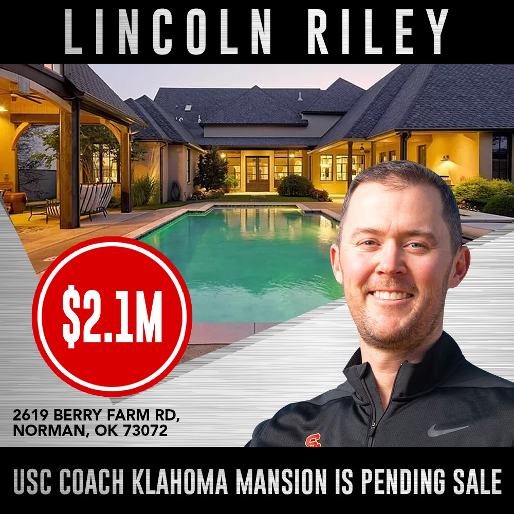 LowellVanderblt's tweet photo. #CelebrityRealEstate
USC Coach #LincolnRiley’s $2.1M Oklahoma Mansion Is Pending Sale

Spread across a roomy 7,500 square feet, it has space to host an entire team. Built in 2016, the home offers five bedrooms and seven bathrooms. https://t.co/WIZSHhLsNf