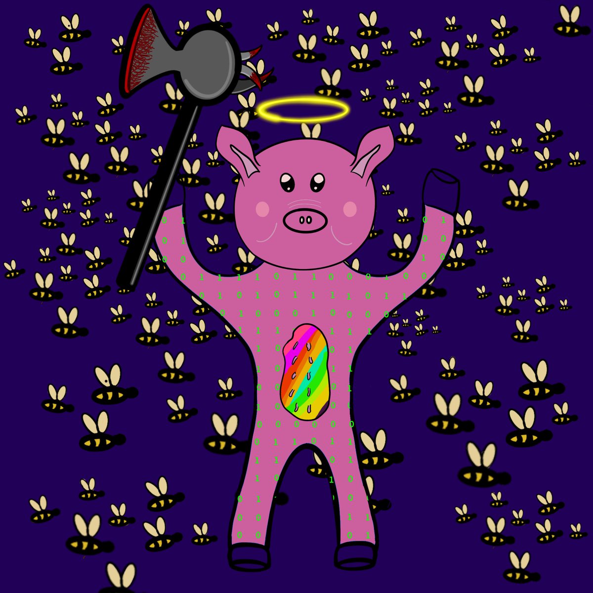 The_FarmNFT's tweet photo. Test day 3... Psychedelic Piggies 

#NFT #NFTCommunity #nftart #comingsoon https://t.co/jn7QaYxPC1