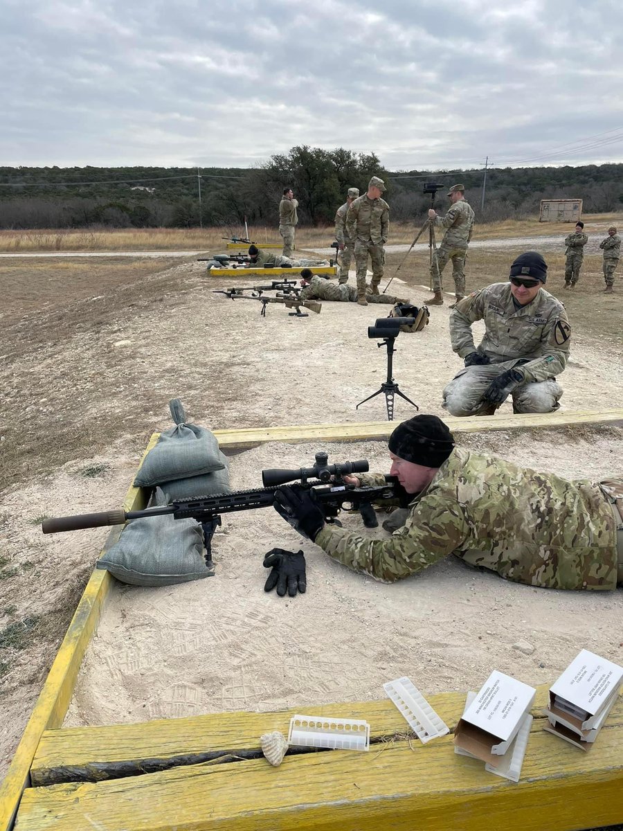 1stCavalryDiv's tweet image. The  @2nd8cav Scout Platoon finished this week by conducting sniper training. Training results in the muscle memory needed in combat and supports the @USArmy’s top priority: readiness. 

What is your favorite weapon to train on? 

#FirstTeam #Army #neverquits