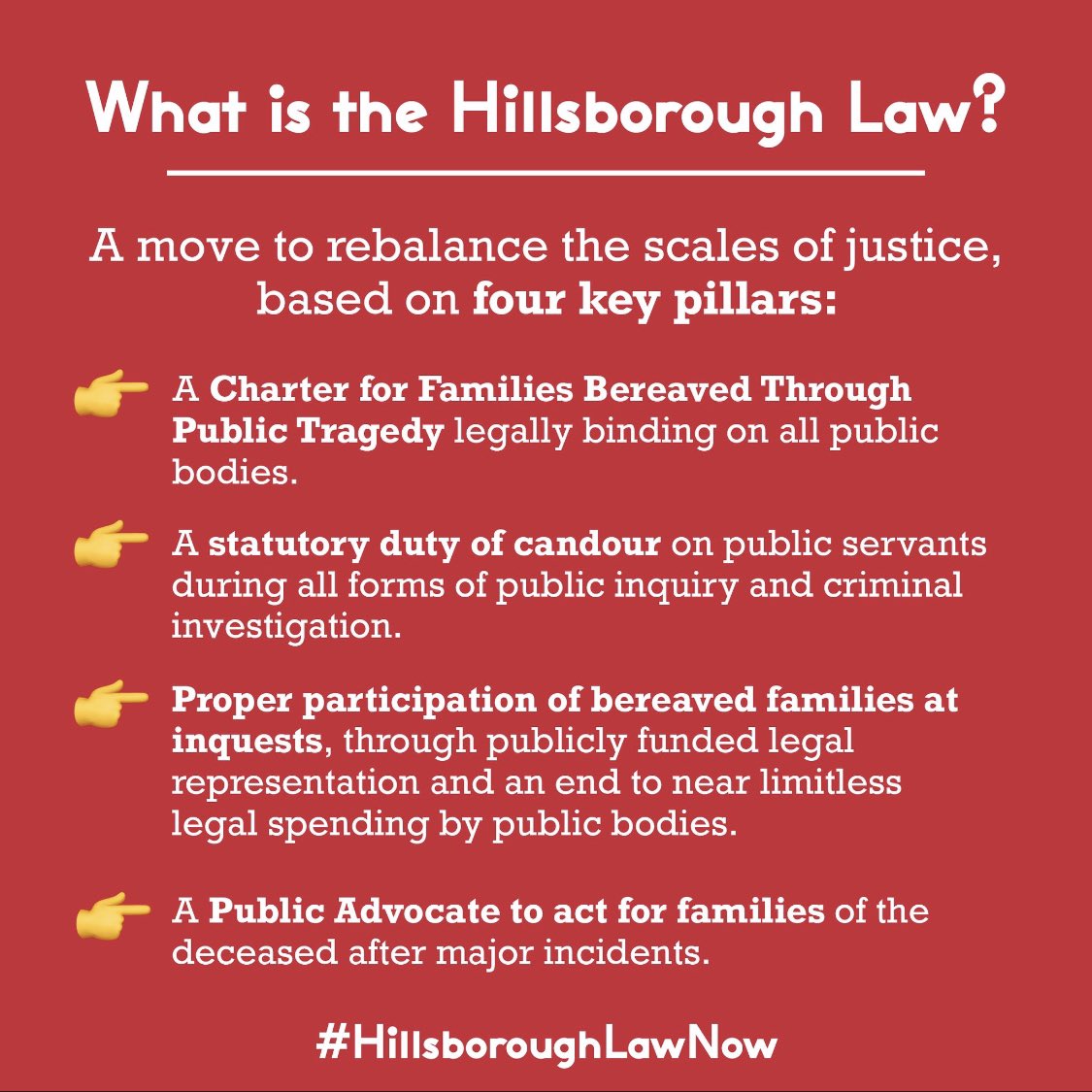 PeterMooreUSA's tweet photo. I bet many of you, like me, read the proposed legislation below and thought “wait-this isn’t already standard in UK law?” If there is one thing the shameful treatment of the families of those unlawfully killed that day should have taught us, it’s that EVERYONE deserves a voice. https://t.co/Rrcd5AGyHc