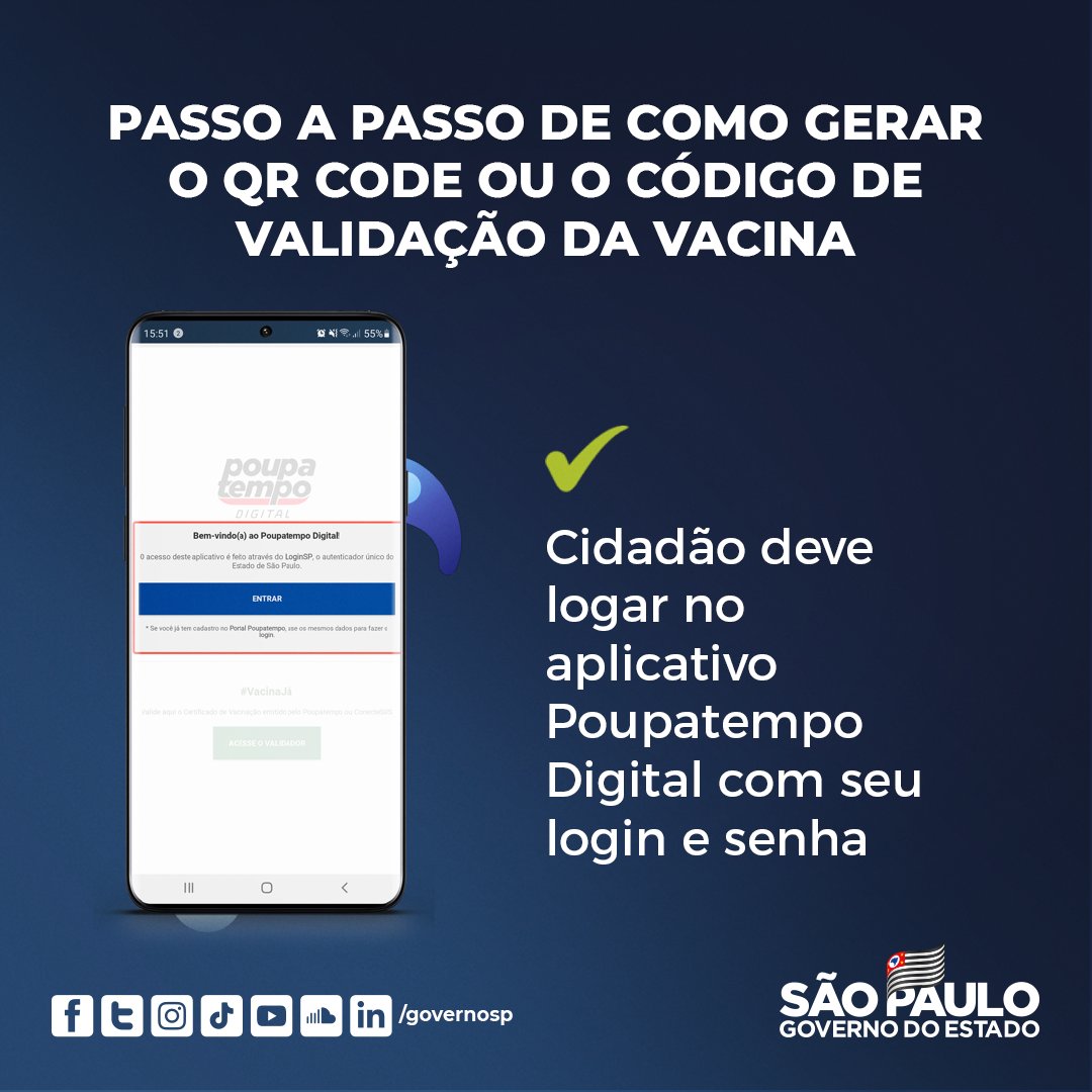 Poupatempo Digital: como emitir o certificado de vacinação da covid-19 pelo  app passo a passo!