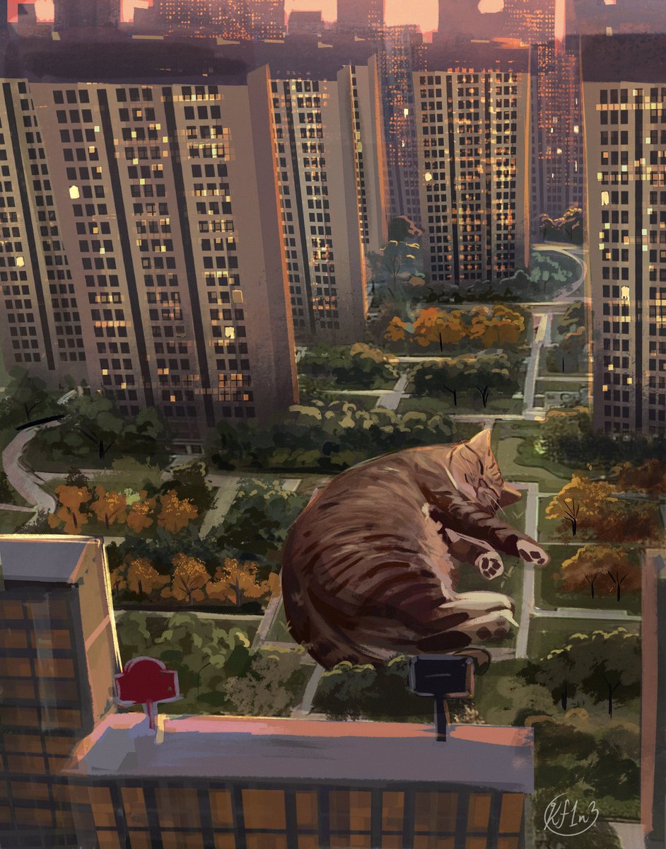Kf1n3's tweet photo. Wanted to paint this giant cat https://t.co/XD5HTTOuSO