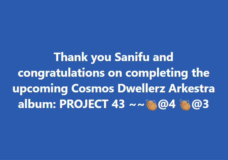 sanifu's tweet photo. The work paid off! #Project43 #AMCJax #CDAJAX
#CosmosDwellersArkestra https://t.co/emWmUZteYM