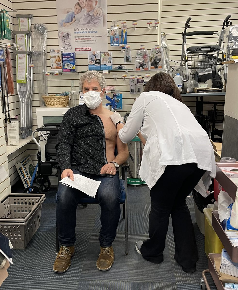Looking for clever words that rhyme with #boosted. Roosted? No…Thanks again <a href="/RegencyPS/">Regency Pharmasave</a>! #COVID19 🙂