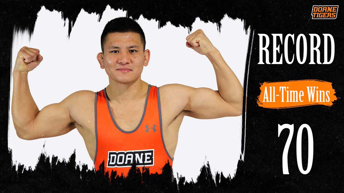 With his win in the final match of the day, Baagii Boldmaa improved to 14-0 on the season AND now is the #DoaneWR record holder for all-time wins with 7⃣0⃣

Congrats Baagii!