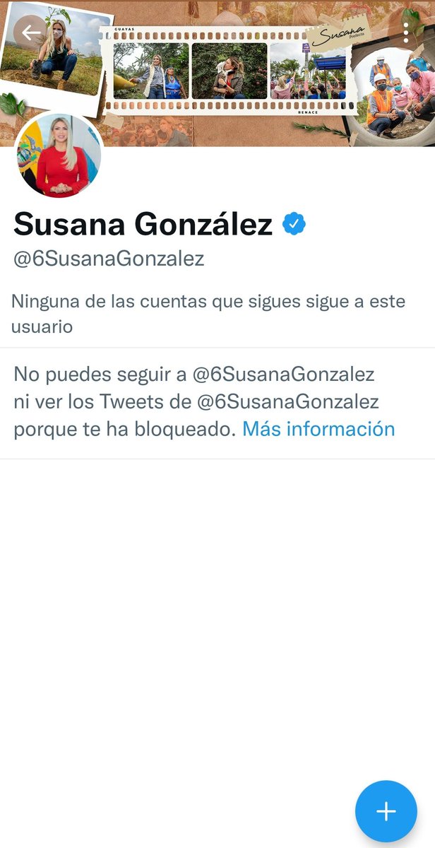 ¡Nos bloqueó la Prefecta! 🧐

Luego de presentar la noticia sobre el GASTO EXCESIVO de la Prefectura del Guayas, Susana González nos bloqueó. Exigimos transparencia en la información y respeto al trabajo periodístico. <a href="/FUNDAMEDIOS/">FUNDAMEDIOS</a> <a href="/RPLEC/">Red de Periodistas Libres #RPL</a> <a href="/SegcomV/">SEGCOM V</a> <a href="/lahistoriaec/">LaHistoria</a>