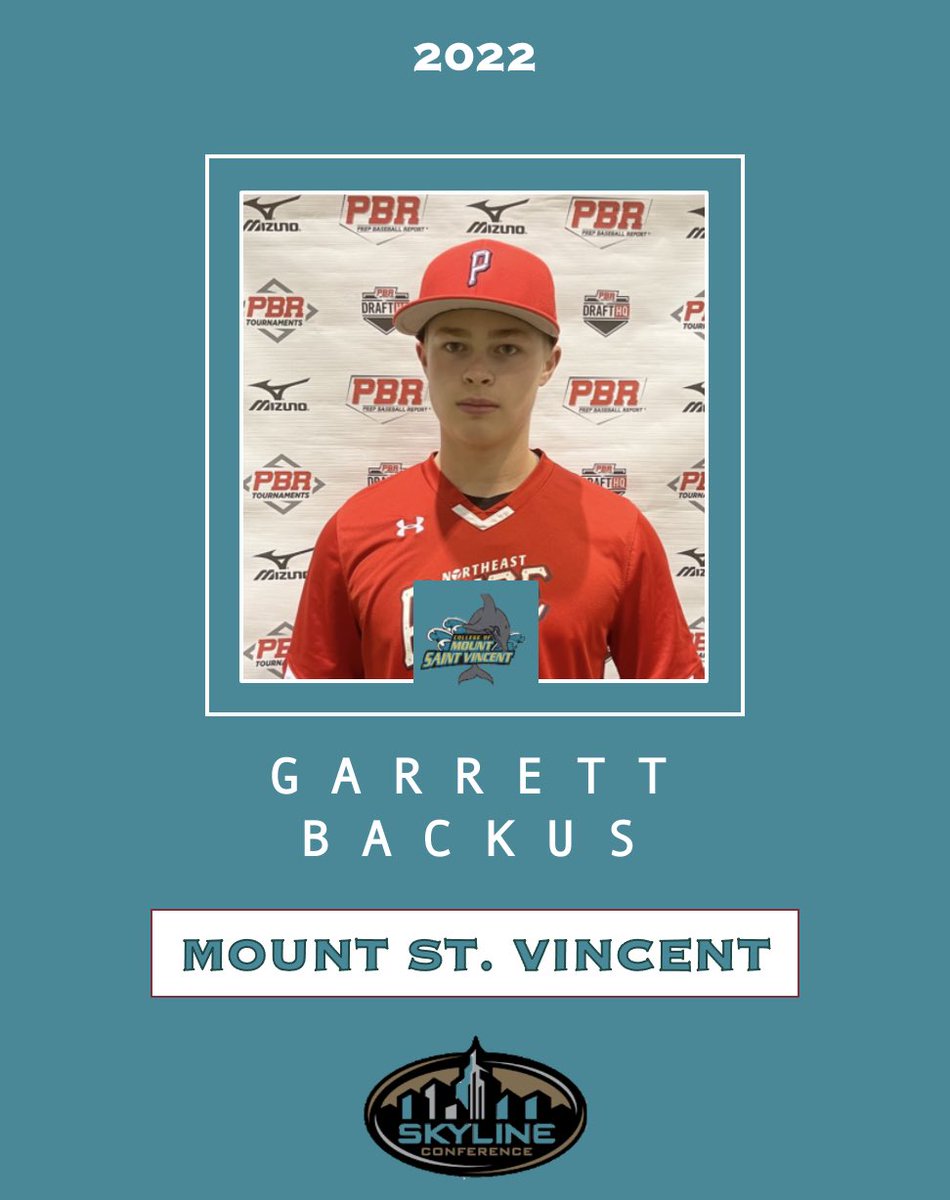 Today we recognize another graduating commit.
#ourplayersgoplaces #lionsquad

Garrett Backus ‘22
College of Mount St. Vincent Dolphins
Skyline Conference 
@CMSVathletics @NEPridebaseball