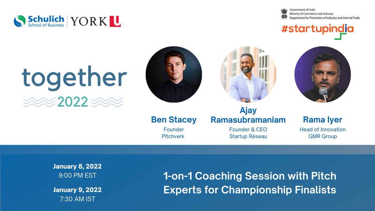We're nearing the endgame of Together 2022, with the championship finalists to be decided in a day's time.

To help each finalist team deliver their best pitches, we've arranged 1-on-1 coaching sessions for each team with pitching experts. 

Best of luck to all the teams!