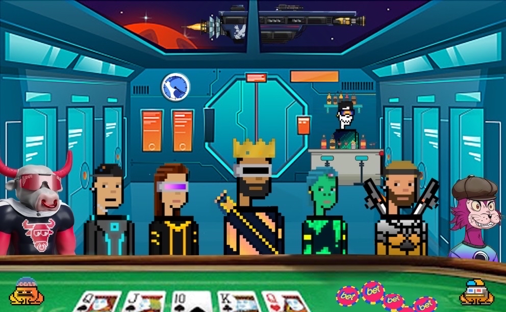 galactic_punks's tweet photo. Join us for a special Session of the Poker Tournament on Saturday, at 16:00 UTC β οΈ
Try and beat the #GalacticPunks πΎ core team, @wagmigently, @goodfuture_gg , @jackisnotinab0x & Co. for a chance to win a free Galactic Gridz mint with priority whitelist access! π https://t.co/HN6bvptoNa