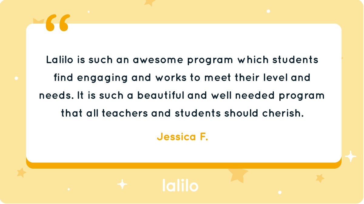 Don’t just take our word for it, teachers and kids LOVE Lalilo! Add #LaliloLiteracy to your literacy toolkit today by creating your FREE teacher account here 👉  bit.ly/2KLyRlO