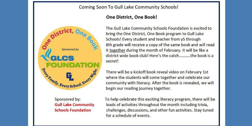 GLCS_Foundation's tweet image. The book is a secret you say???... Stay tuned for the big reveal! #glcsf #GLCS #OneDistrictOneBook